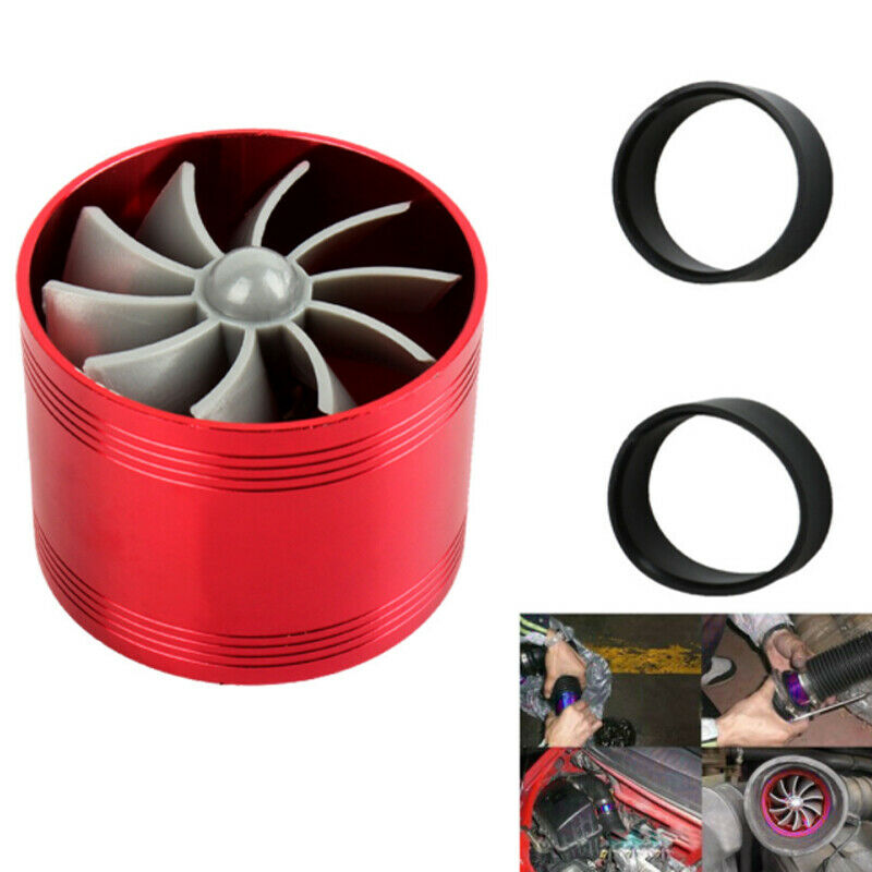Air Intake Turbonator Single Fan Gas Fuel Saver Turbo Supercharger 2.5" ~ 2.9"