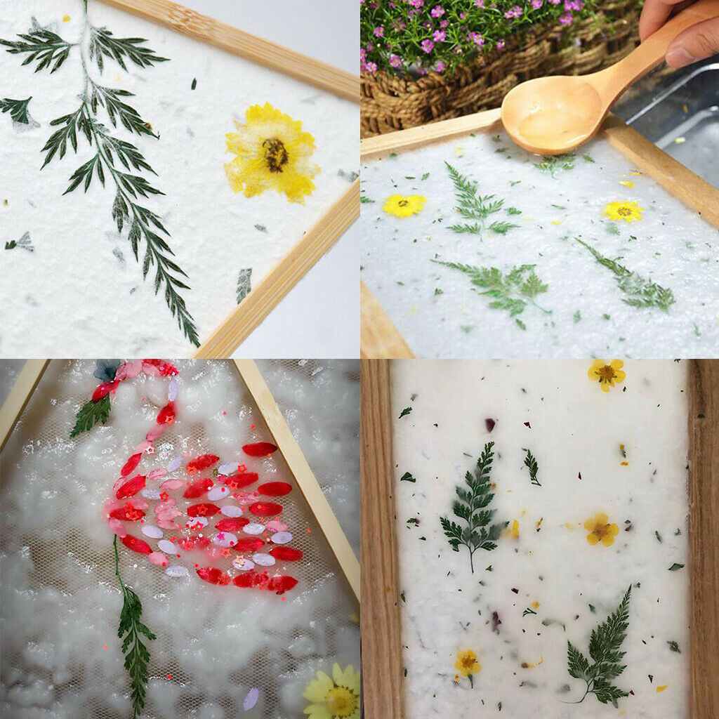 2x Wooden Paper Making Mould Frame Screen Kids DIY Paper Handcraft 25x34cm