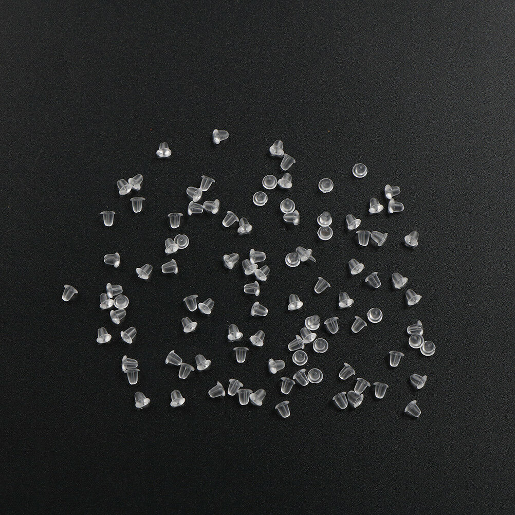 100pcs Earrings Jewelry Accessories Bullet rubber Ear Plugging/blocked DI.l8
