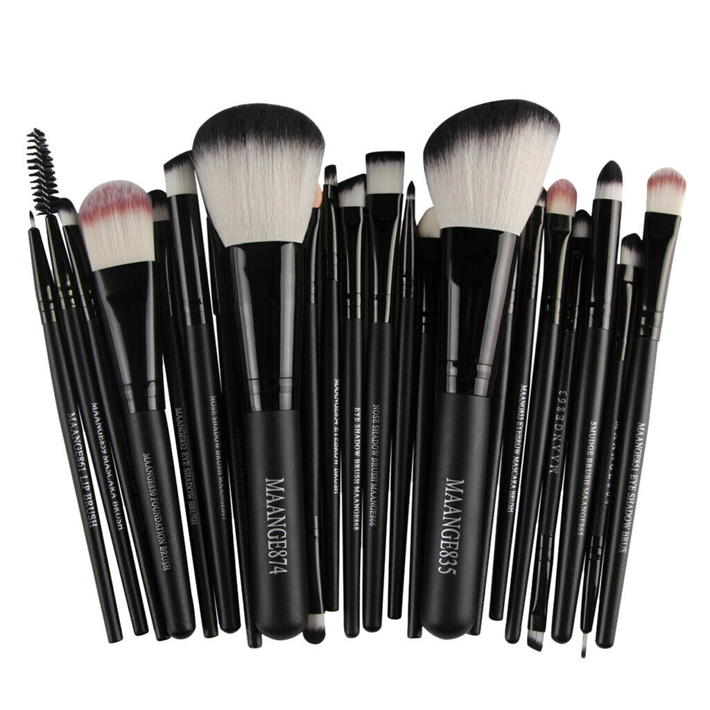 22 Pieces Professional Makeup Brush Foundation Eyeshadow Set Black