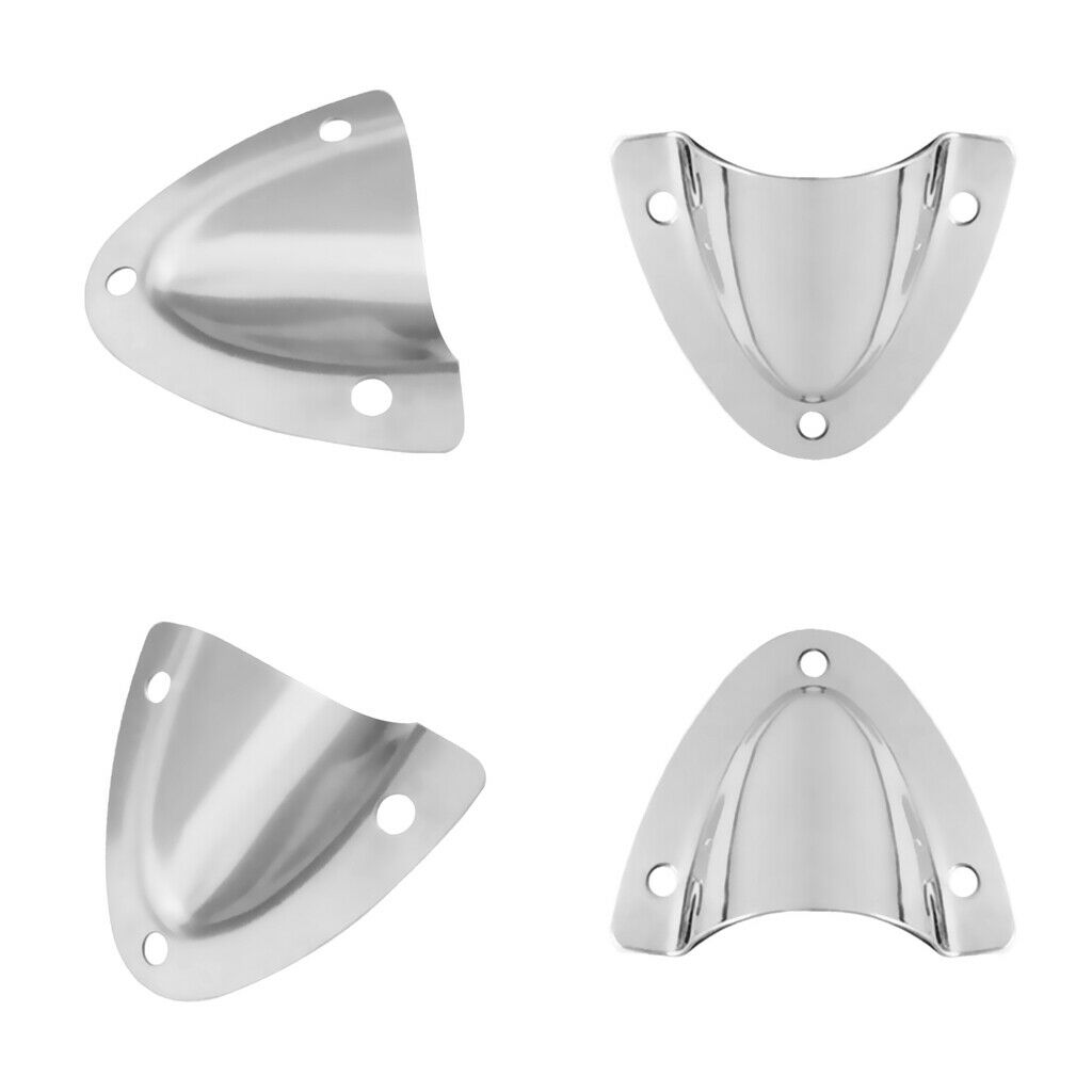 4pieces 316 Stainless Steel Large Clam Shell Vent Wire Cable Cover For Boat