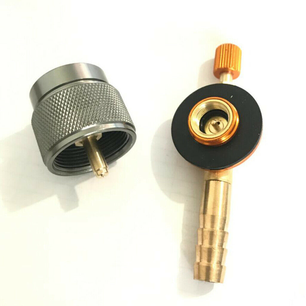 2X Outdoor Camping Stove Gas Propane Flat Tank Valve Connector Adapter Tool Set