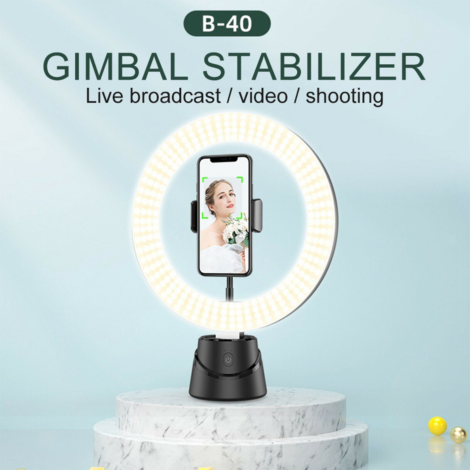 360° AI Phones Gimbal Stabilizer Face Tracking Mobile Phone Stand Holder