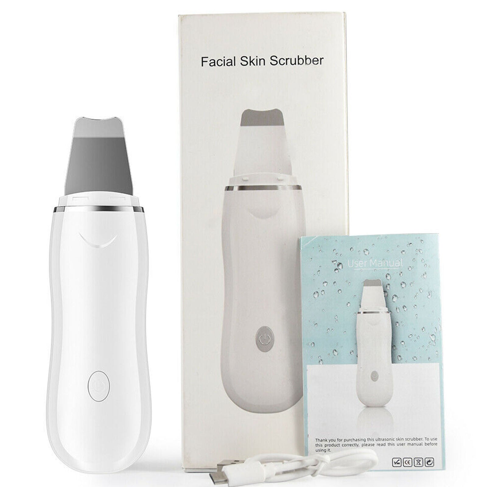 Ultrasonic Skin Scrubber Blackhead Peeling Remover Facial Pore Deep Cleaning USB