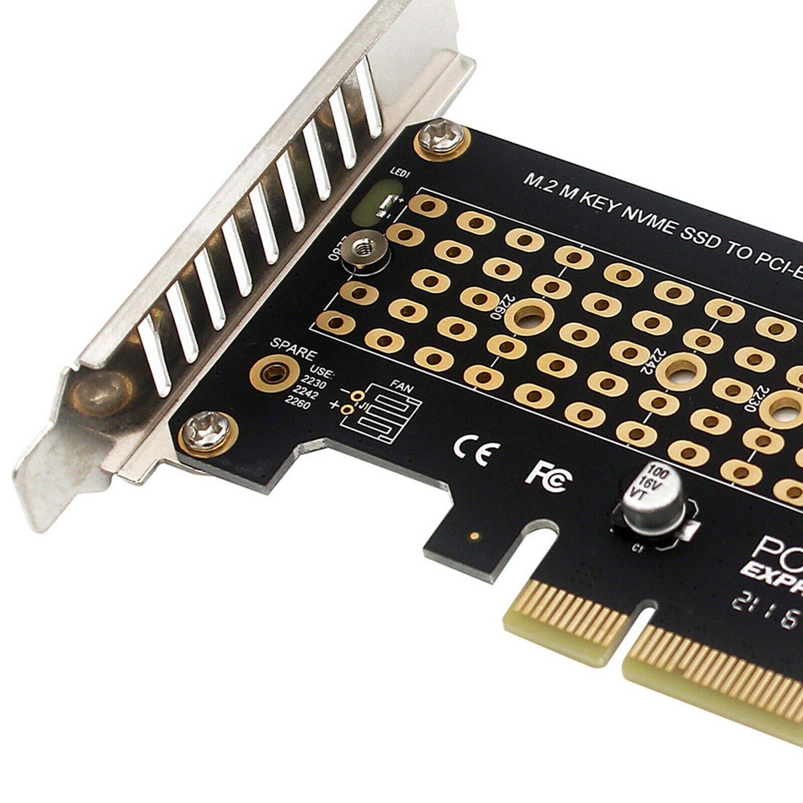 PCI-E Nvme Adapter PCI-E X4x8x16 Adapter Card M Key M Key +B Key half height