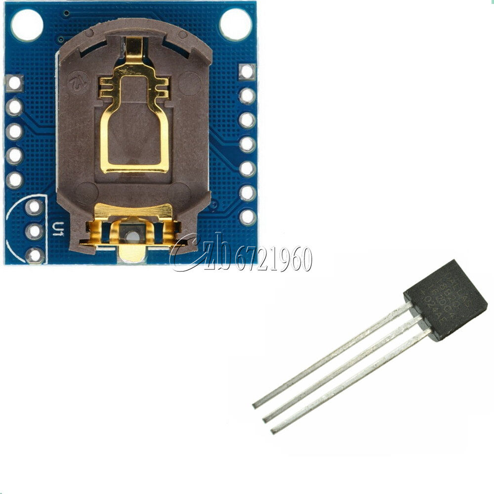 DS18B20 Temperature Sensor+I2C RTC DS1307 AT24C32 Real Time Clock Arduino Module