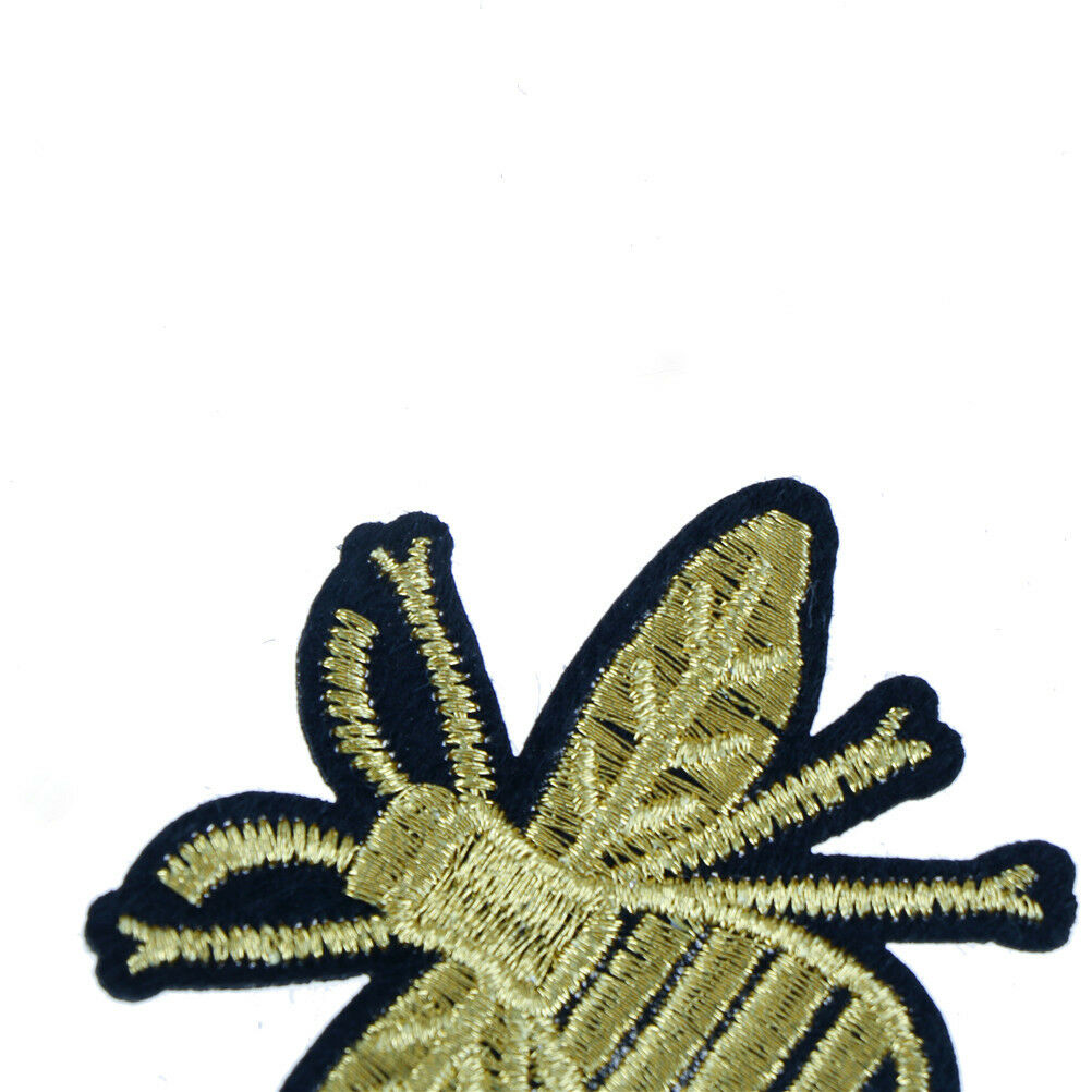 golden bee embroidery iron/sew on patch applique hat bag badge motif .l8