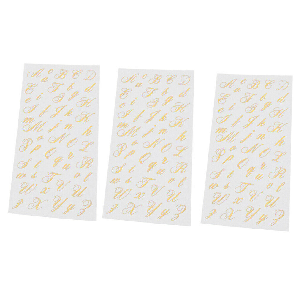 3 Self-adhesive Sheets of The Alphabet Stickers for The
