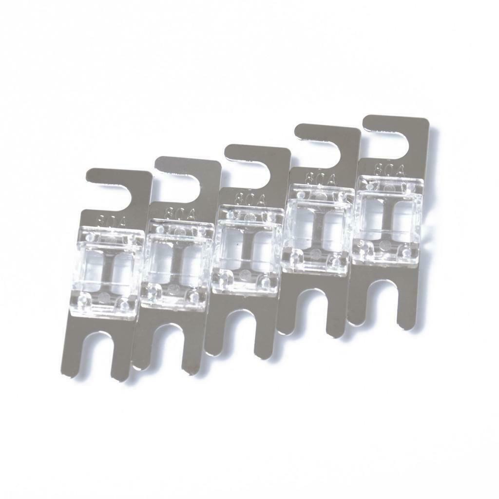 10 Pieces 80A+60A Mini ANL Bolt Fork Fuse Kit Car Audio Circuit Breaker