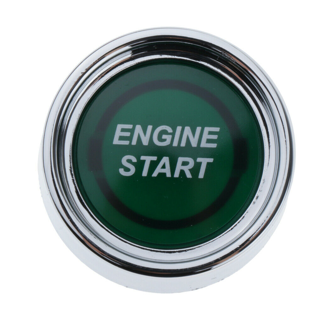 Set of 1 Push Button Ignition Switch Multifunctional DC 12V for Car Green