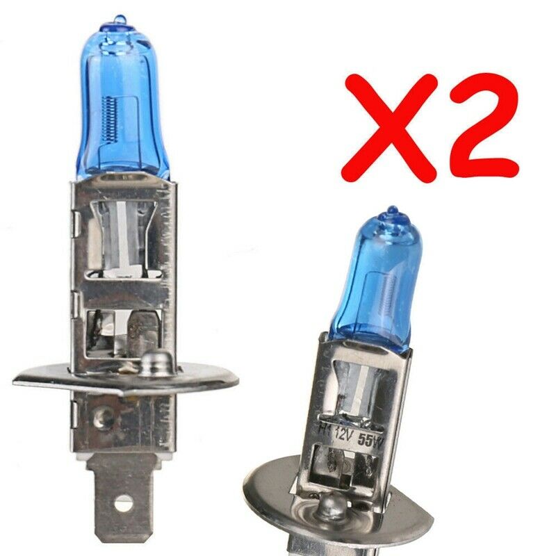2X H1 6000K Xenon Gas Halogen Headlight White Light Lamp Bulbs 55W 12V P6A9