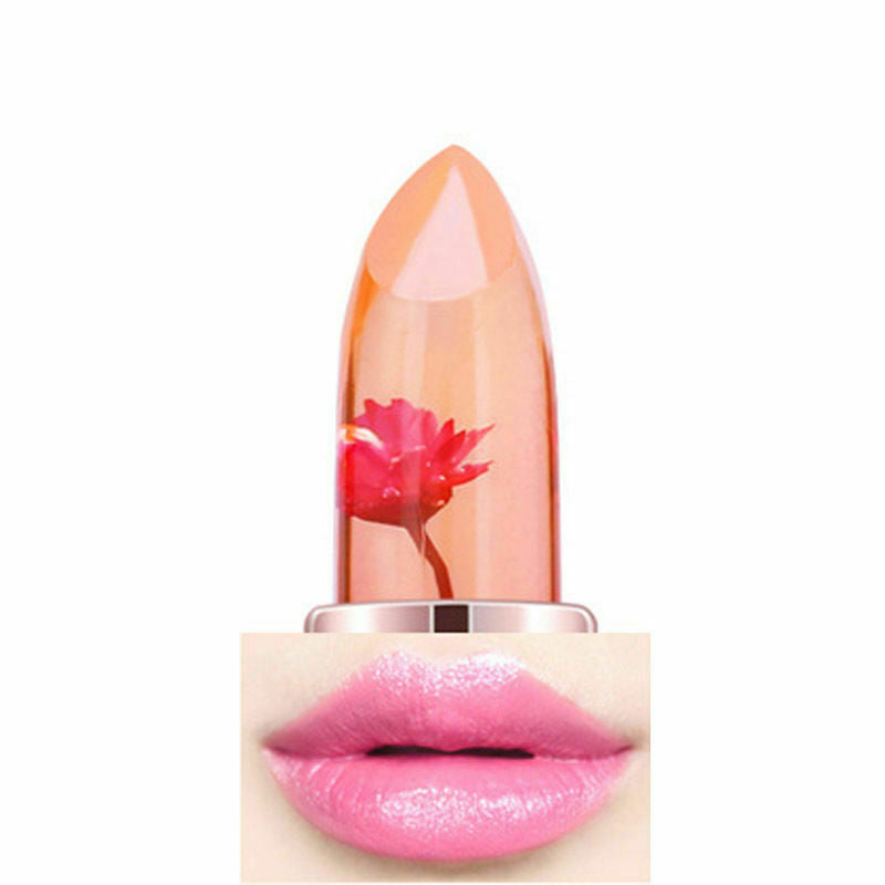 2pcs Jelly Flower Lipsticks, Long Lasting Color Change with Temperature Change