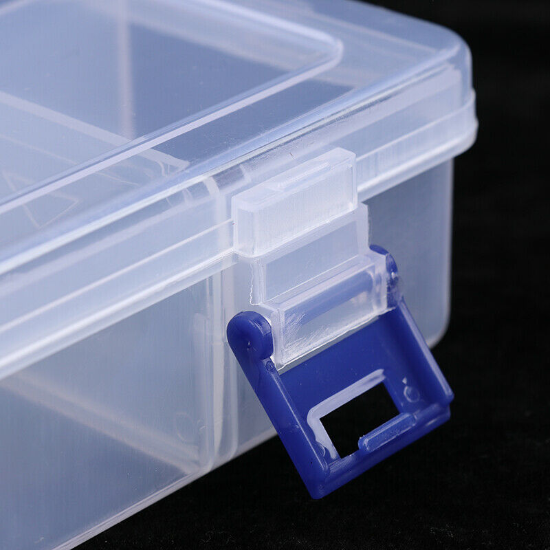 8 Compartment Plastic Storage Box Jewellery Earring Beads Case ContainerJ SJ