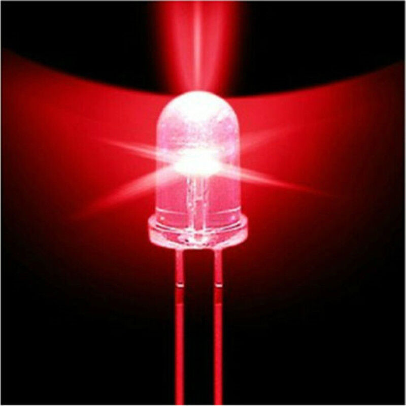 50PCS 5mm Red Round High Power Super Bright Water Clear LED Leds Lamp Bulb