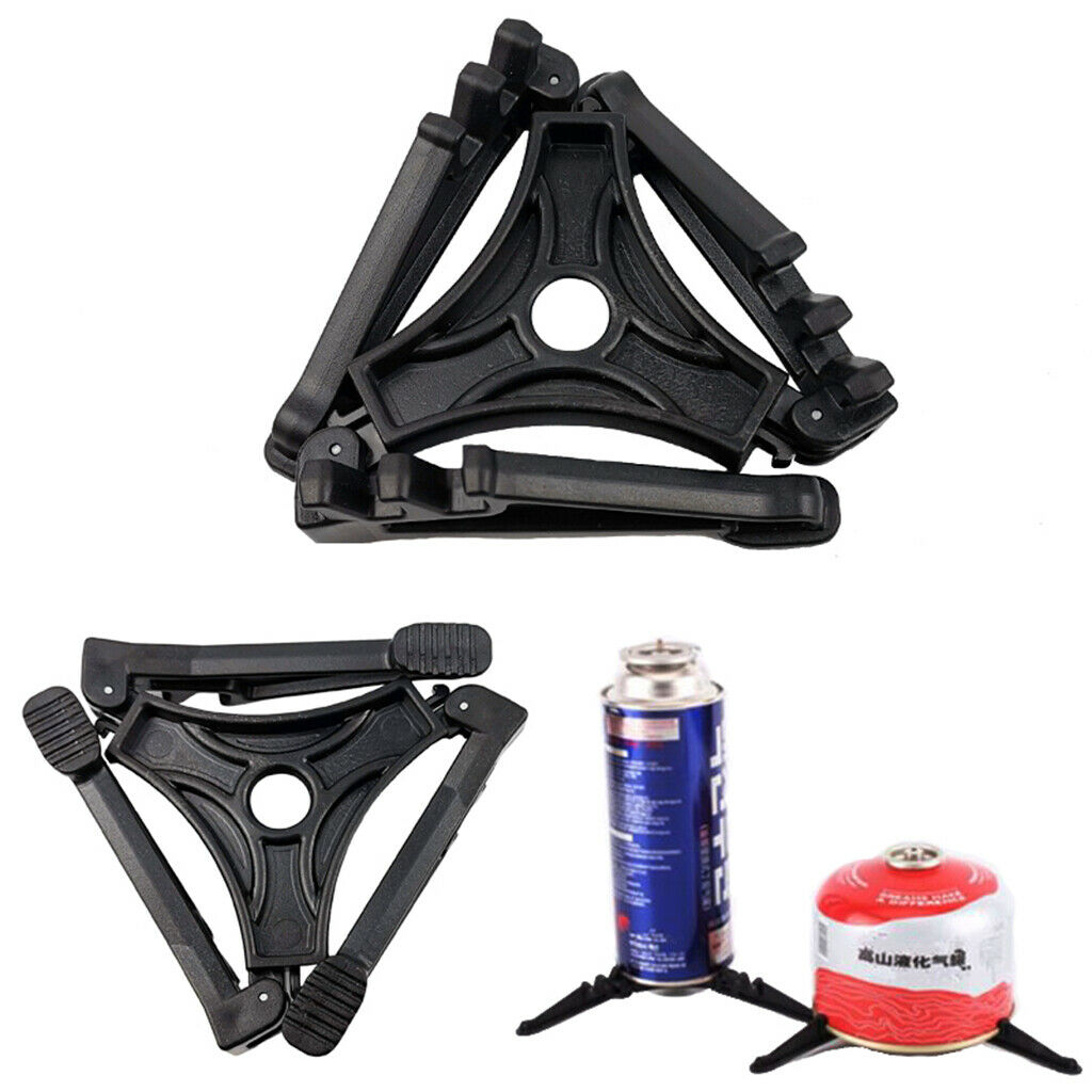 1pc Outdoor Camping Canister Stand Cylinder Tripod Support Mini Stove Bracket