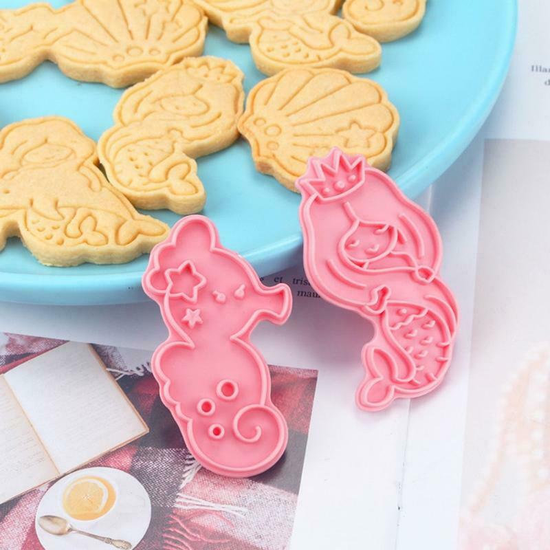 6pcs Soap Molds Chocolate Candy Molds Cake Chocolate Soap Decorating Ocean Theme
