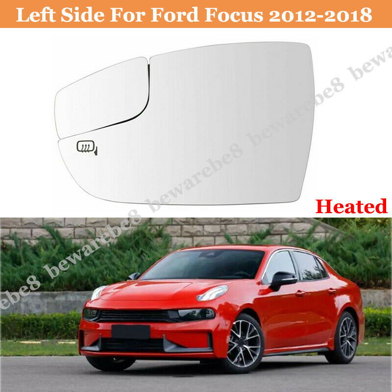Left Exterior Rear View Mirror Glass Driver Side LH For Ford Focus 2012-2018