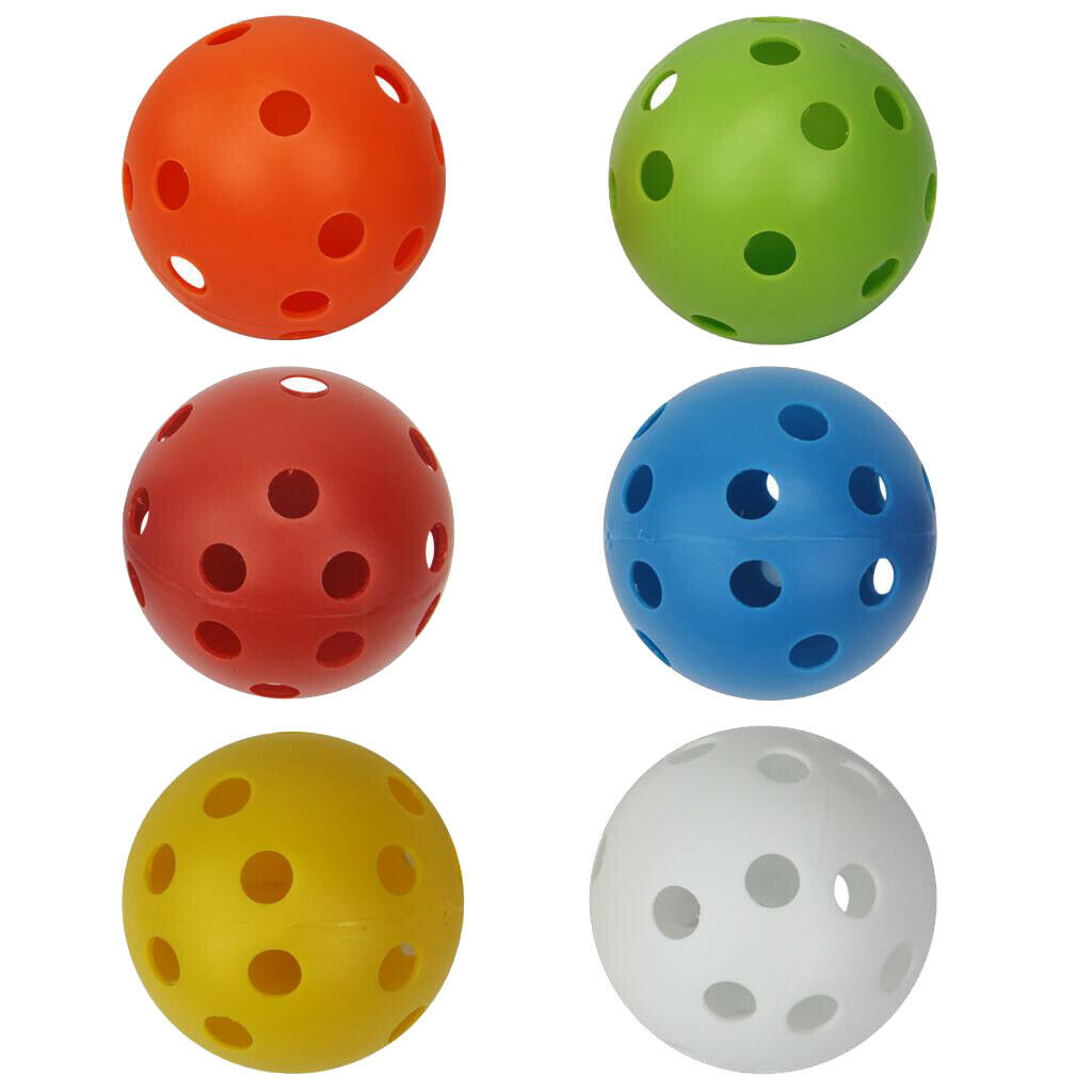 6-Pack Plastic Golf Training Balls for Driving Range/Swing Practice at Home