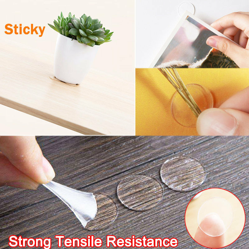 70pcs Multifunctional Round Transparent Double-sided Adhesive Tape Pad Stickers