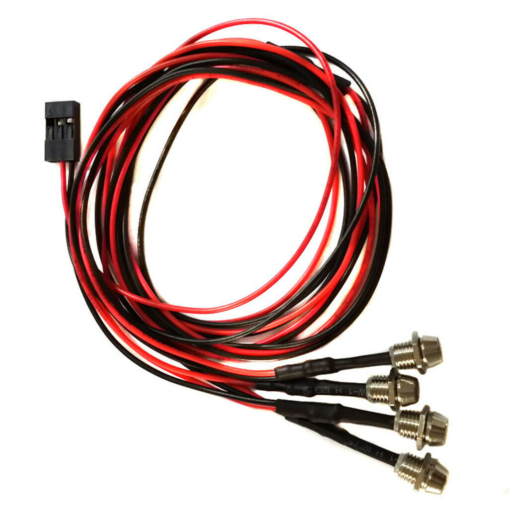 4pcs White And Red LED Lamp 3mm Upgraded Accessory for 1/10 1/16