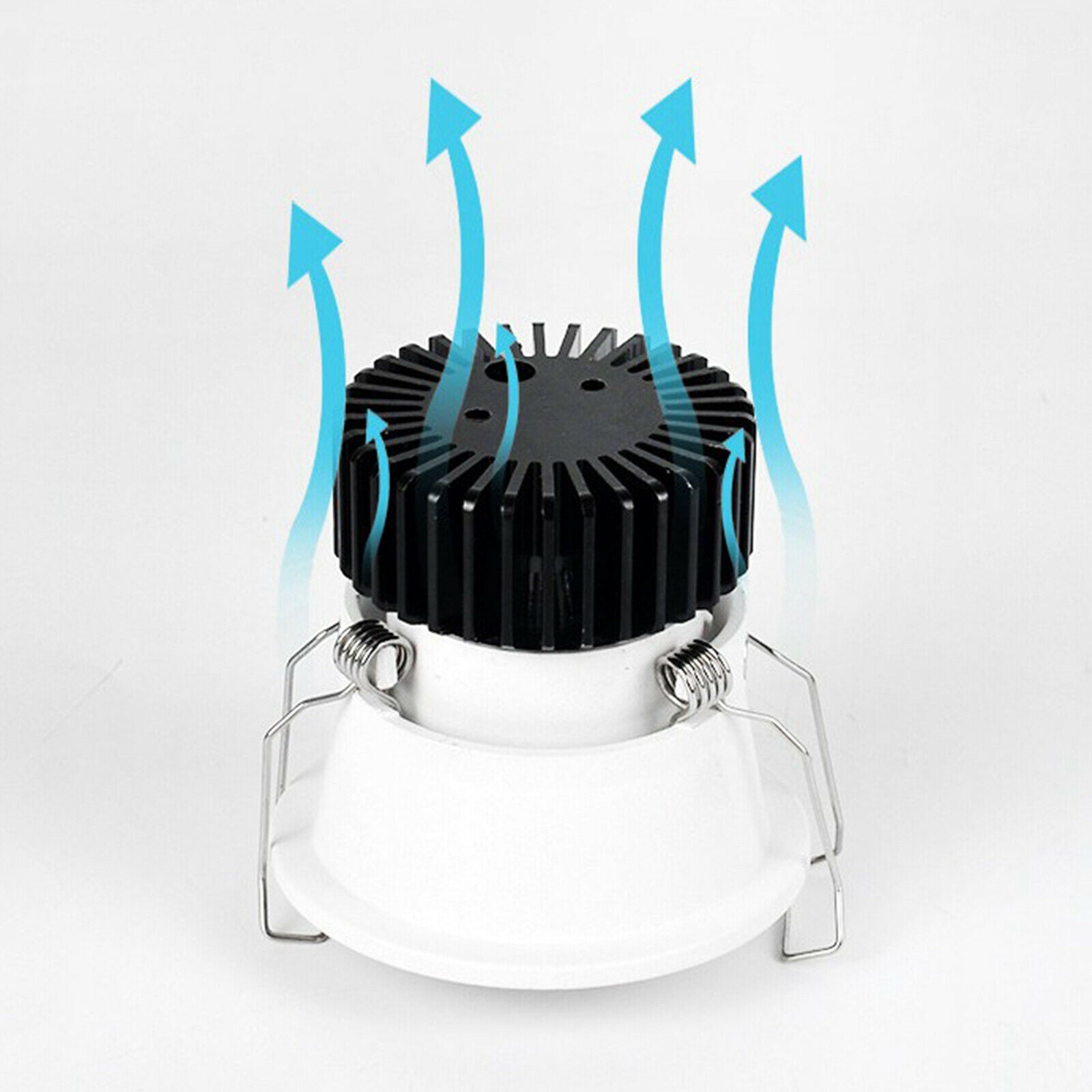 Aluminum LED Recessed Downlight 4000K Ceiling Light Office White_7W_75mm