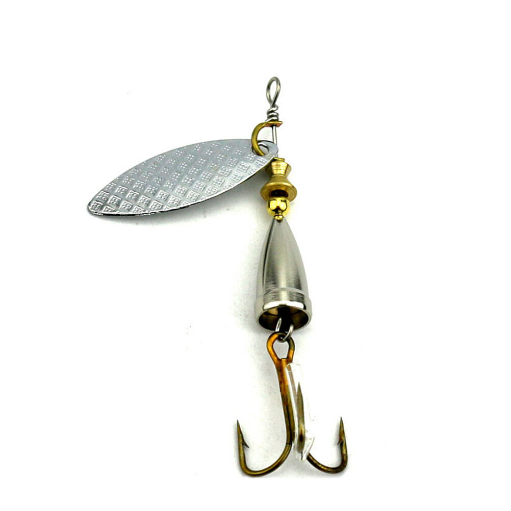 1 Pcs Metal Fishing Bait Metal Spinner Shine Lures with Hook Fishing Gear.l8