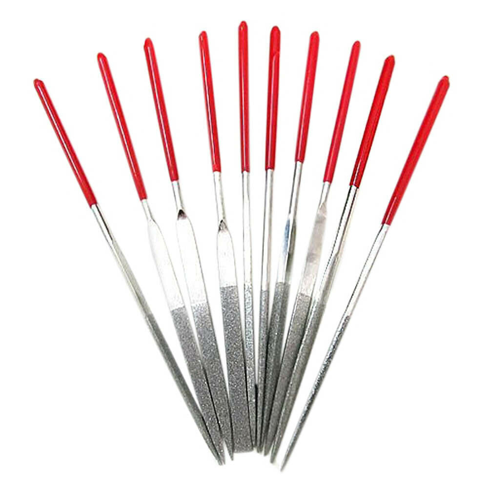 10PCS 3 x 140mm Diamond Needle File Coated Riffler Set Jewelry Repair Tools Set