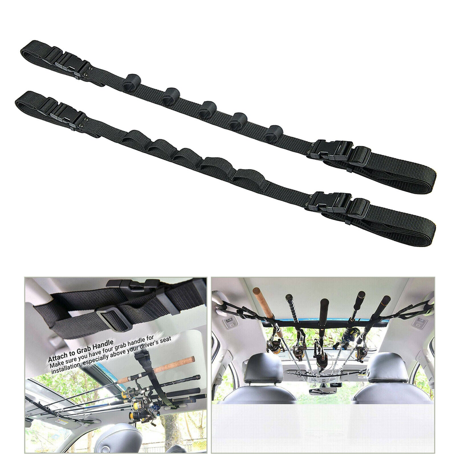 Vehicle Fishing Rod Holder Heavy Duty Carrying Travel Belt Rod Saver Carrier