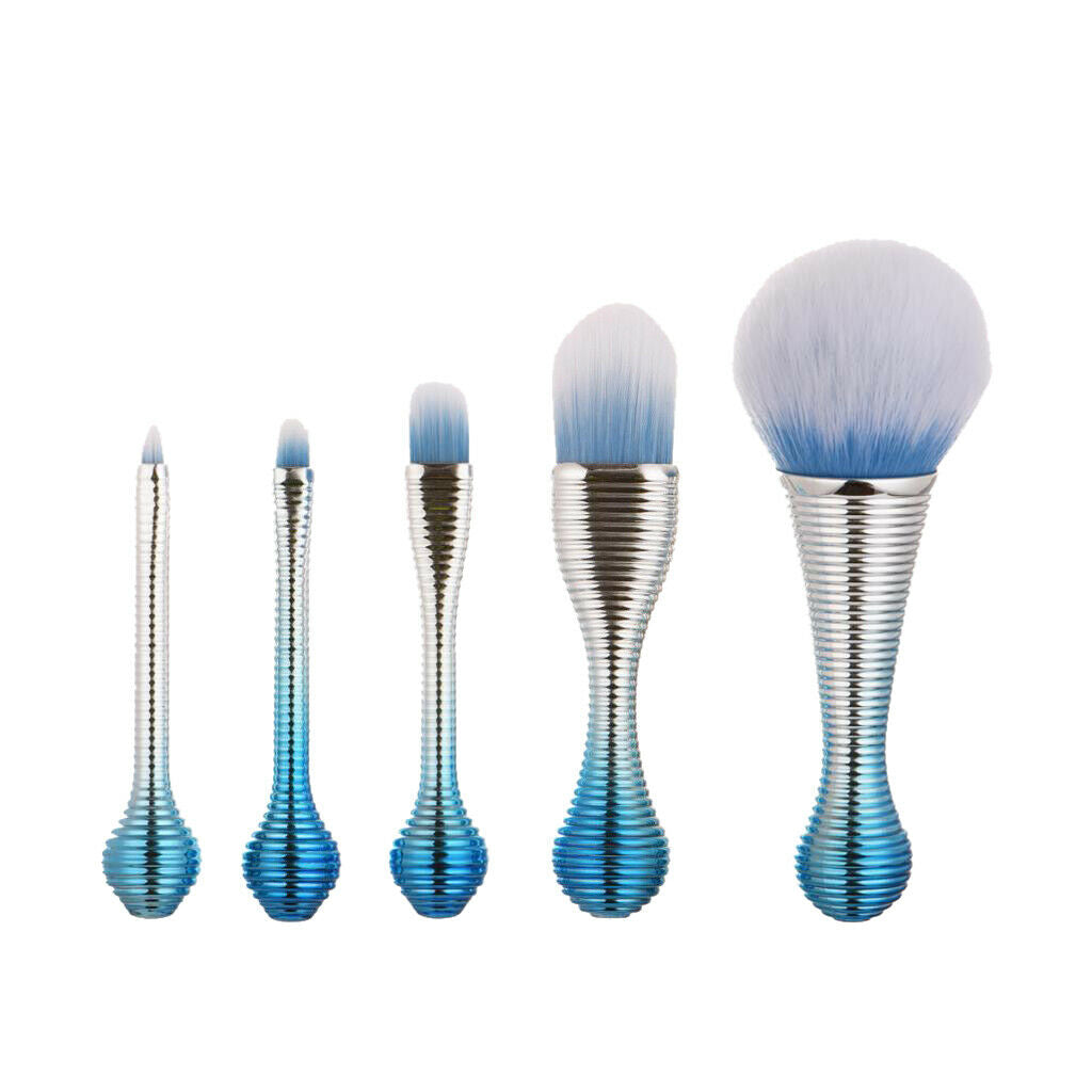 5 Pcs Cosmetic Face Foundation Eyeshadow Lip Make Up Brush Set Powder