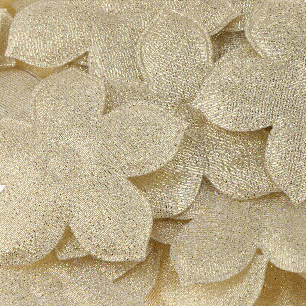 100 Pieces Satin Baby Shower Favor Flower Applique DIY Craft Trim Decor