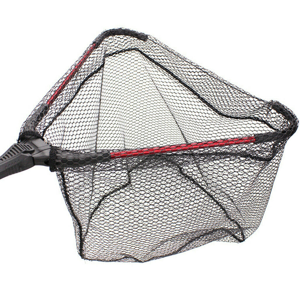 Triangle Landing Net Catch And Release Net Trout Net   Keeper Foldable Pole
