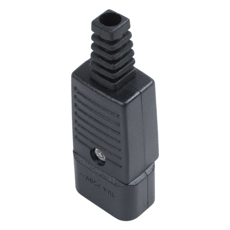 Black IEC-320 C14 Male Plug AC Power Inlet Socket Connector 250V 10A G2E6E6