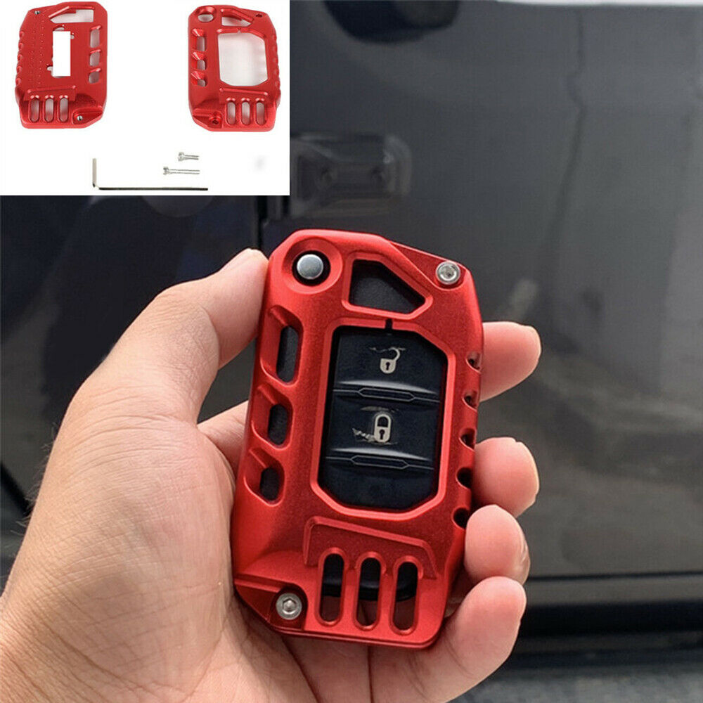 For 2018-2020 Jeep Wrangler JL JT Gladiator Alloy Key Case Cover Shell Protector