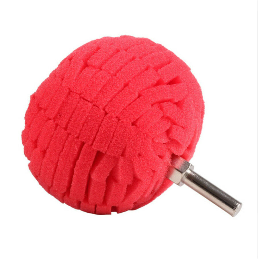 3x 3" Red Cleaning Buffing Polishing Sponge Ball for Paint Metal Jewelry Ceramic