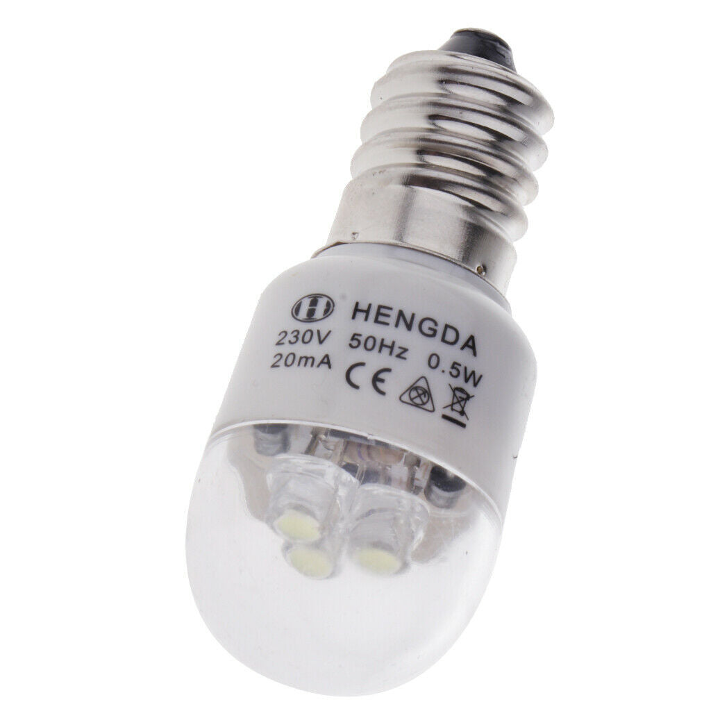 2pcs Domestic Sewing Machine LED Light Bulb 0.5W for Brother Singer   White