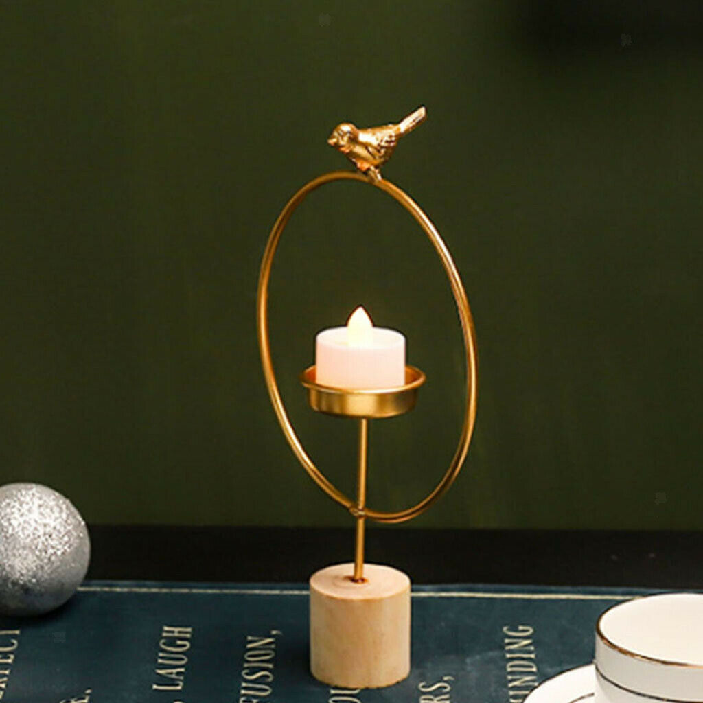 Candle Holder Stand Rack Lantern Candlesticks f/ Office Hotel Tabletop Decor