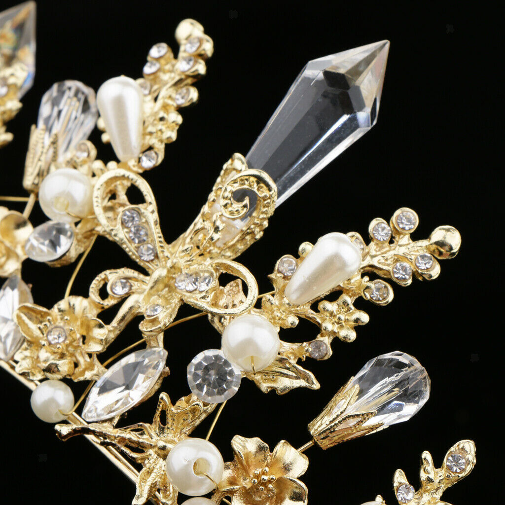 Crystal Tiara Crowns Hair Accessories Rhinestone Wedding Pageant Bride Princess