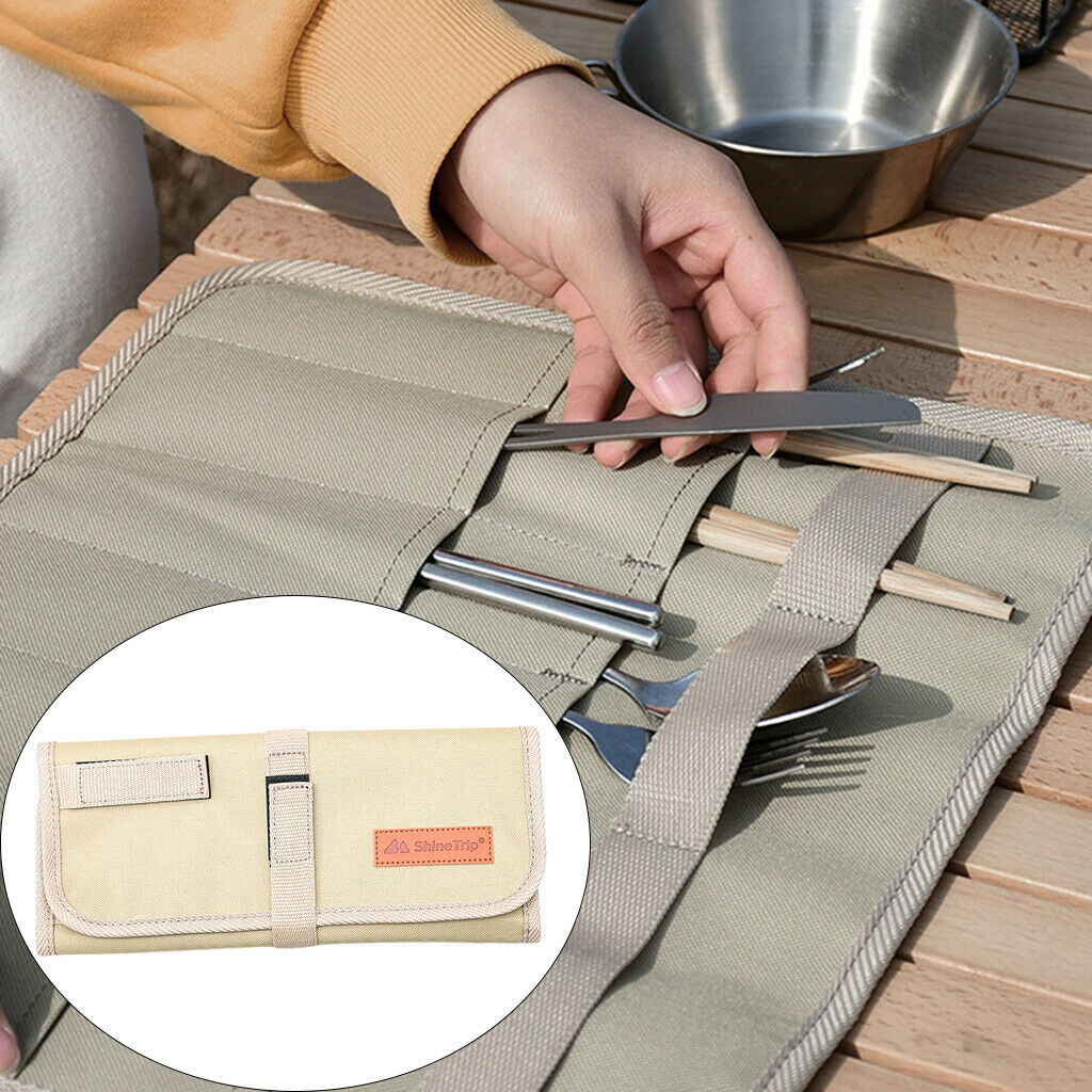 Picnic Tablewares Storage Bag Waterproof Oxford Cloth Spoon Fork Organizer