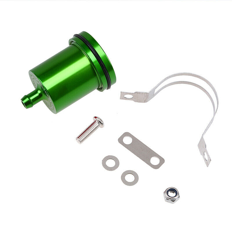 Motorcycle Brake Fluid Reservoir Green Aluminum Alloy Universal Fit For Kawasaki