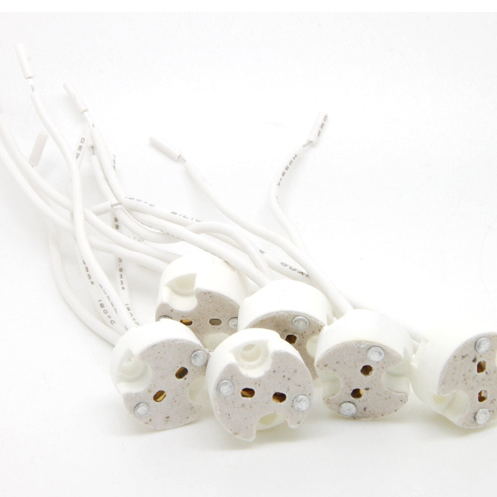 10PCS Ceramic Body for Bulb with base G4 GU5.3 MR11 MR16 Pack Bi-Pin Socket