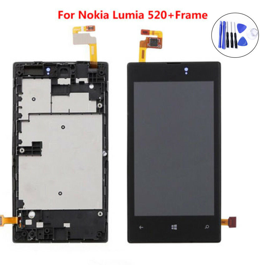 For Nokia Lumia 520 LCD Touch Screen Digitizer Glass Assembly Replacement Kit