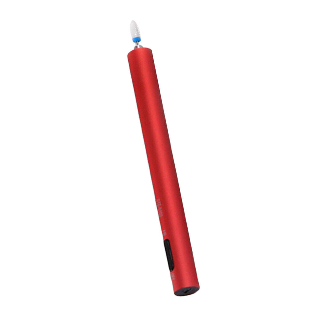 Lightweight Nail Drill Pen Silent Manicure Buffing Polisher Grinder Red