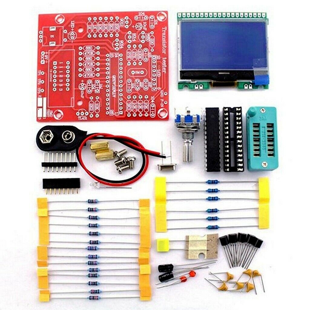 M8 Transistor Tester ESR Meter LCR Meter PNP NPN Diode Triode Capacitance DIY