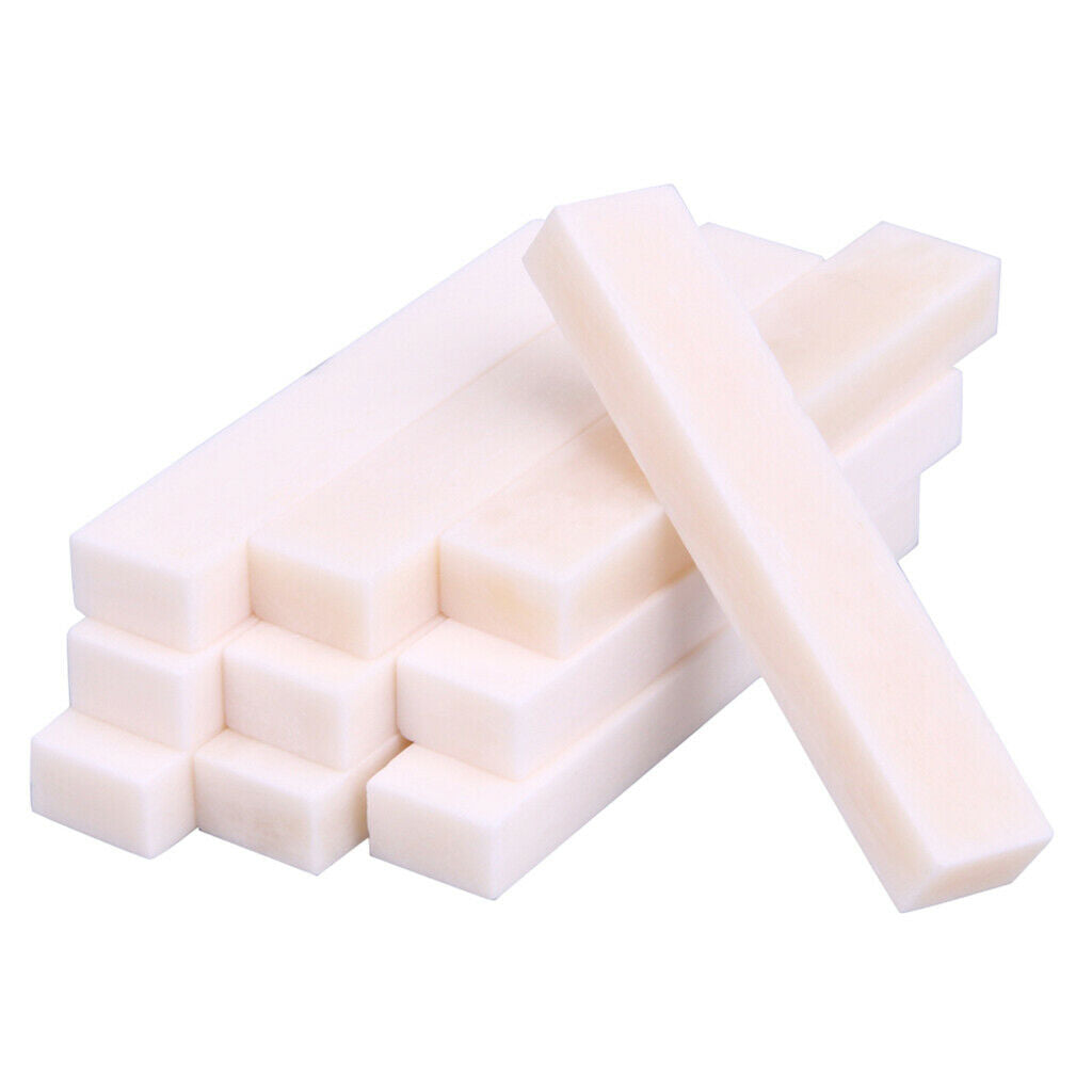 10x Hard Buffalo Bone Blank Saddle Nut for Accoustic/Classical Guitar DIY