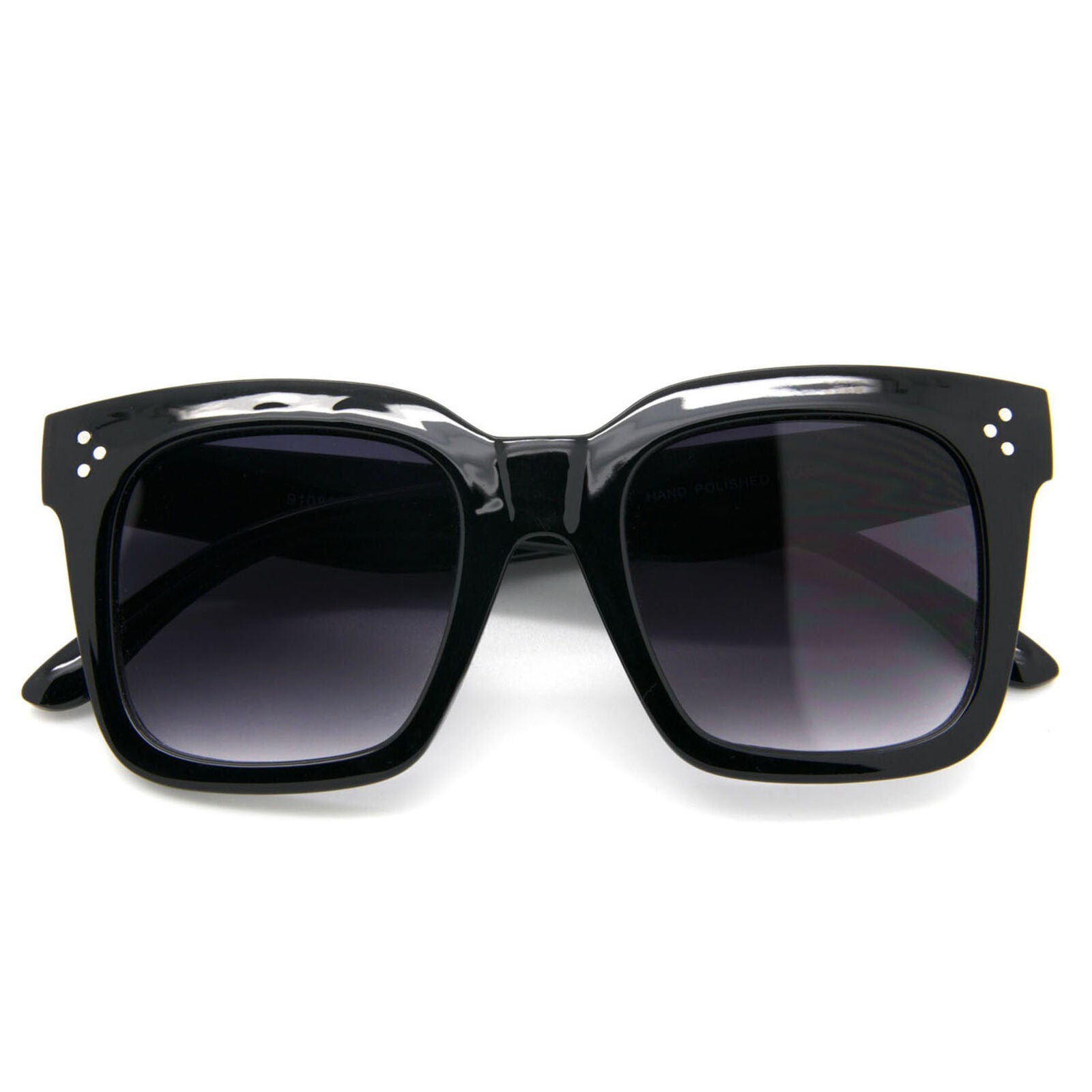 Women Fashion Thick Retro Frame Gradient Lens Large Oversized Square Sunglasses