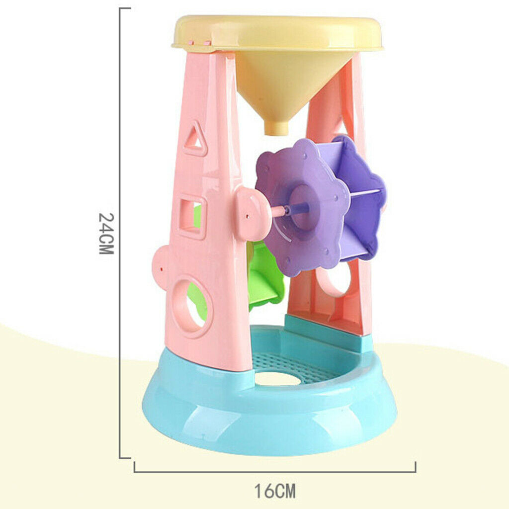 5 Pieces Beach Sand Toys Set - Sandbox Water Wheel Sandglass, Shovel and Animal