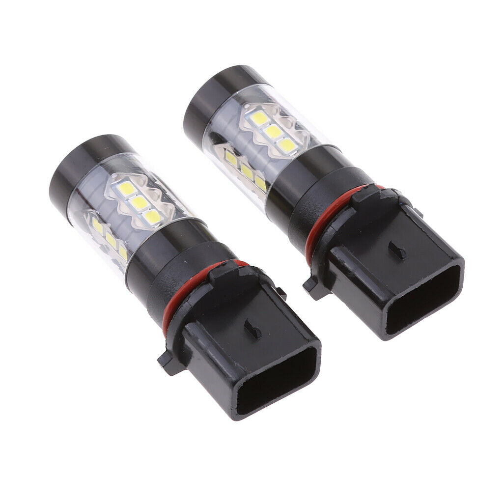 2pcs HID White High Power P13W COB LED DRL Fog Lights Bulbs For Chevrolet