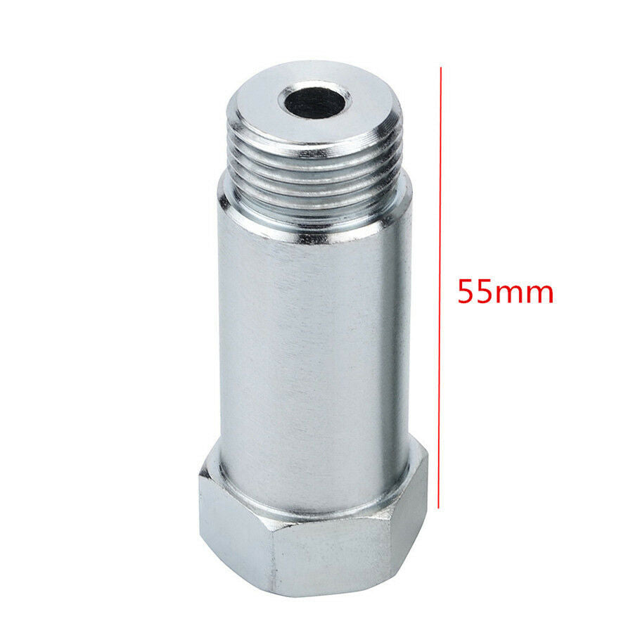2x Zinc Plated Steel Straight O2 Oxygen Sensor Extension Spacer CEL Fix- M18x1.5