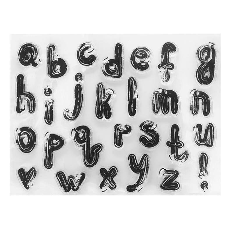 Lowercase Letters Silicone Clear Seal Stamp DIY Scrapbook Embossing Photo Album