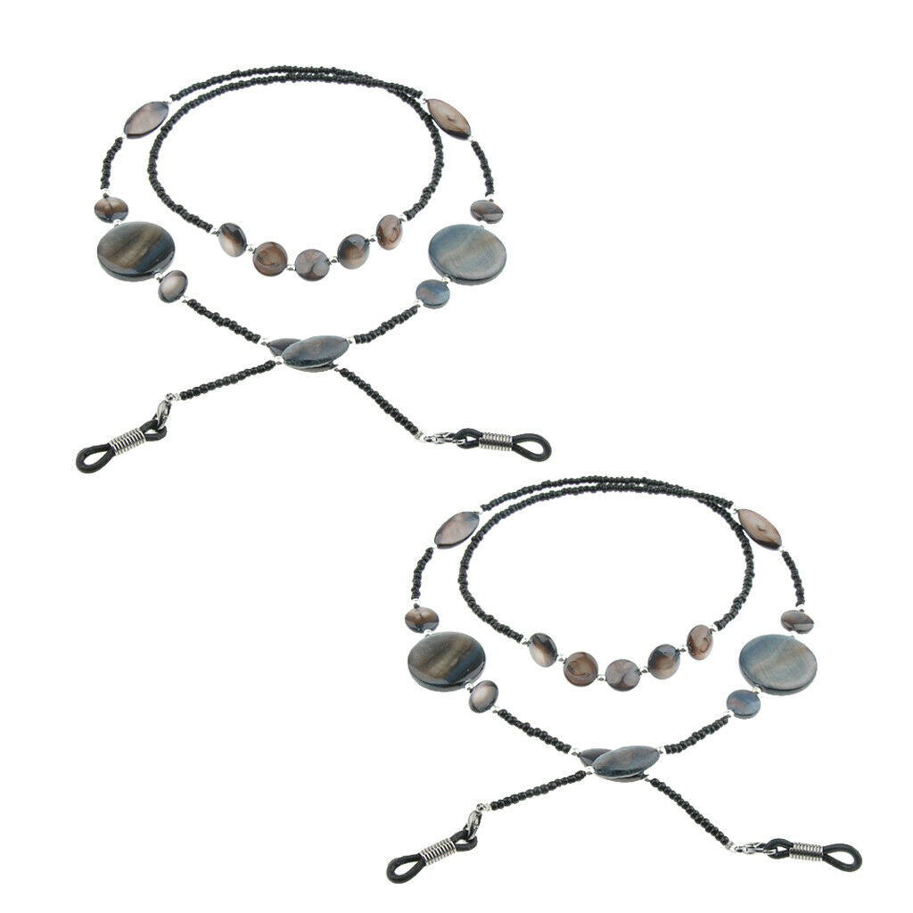 2X, Anti-Slip Glasses Strap Retainer Spectacles Sunglasses Cord Band Lanyards